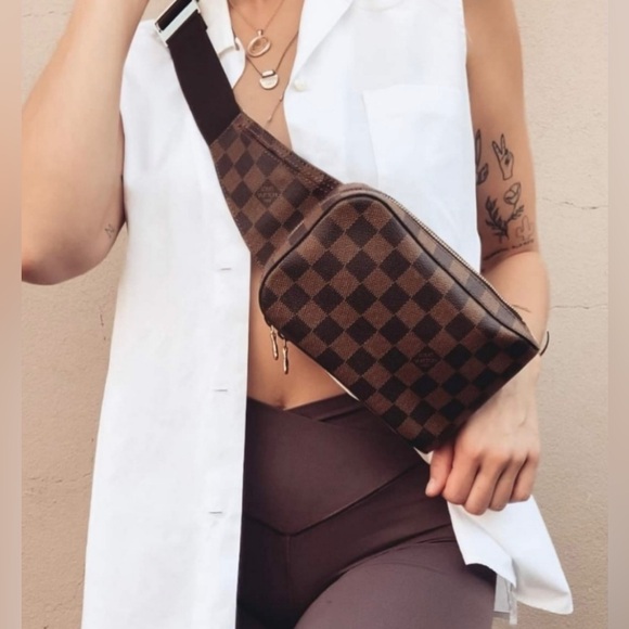 Louis Vuitton Damier Ebene Geronimos BELT / CROSSBODY BAG/EUC - Picture 3 of 17